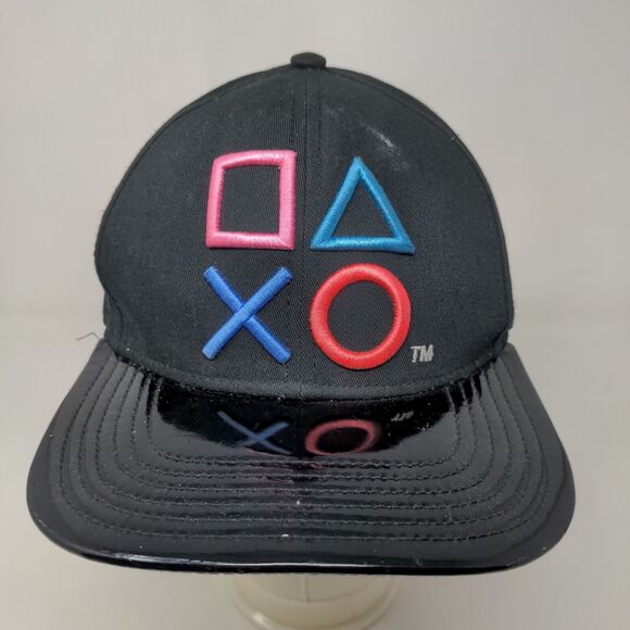 Bioworld Men's Snapback Hat Black OSFM Embroidered Playstation Logo 2019 14+ - Picture 2 of 9